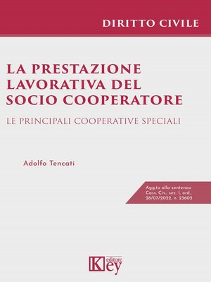 cover image of La prestazione lavorativa del socio cooperatore
